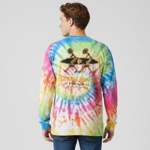 North Shore Hawaii Tie Dye Long Sleeve Shirt Unisex Size L‎ Multicolor